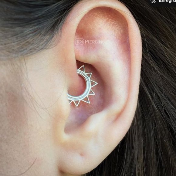 14K Gold BVLA Kasbah Ring Daith Earring - Picture 2 of 7